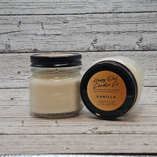 Classic Vanilla 100% Soy Candle 5.5 oz. Small Batch | USA Ingredients