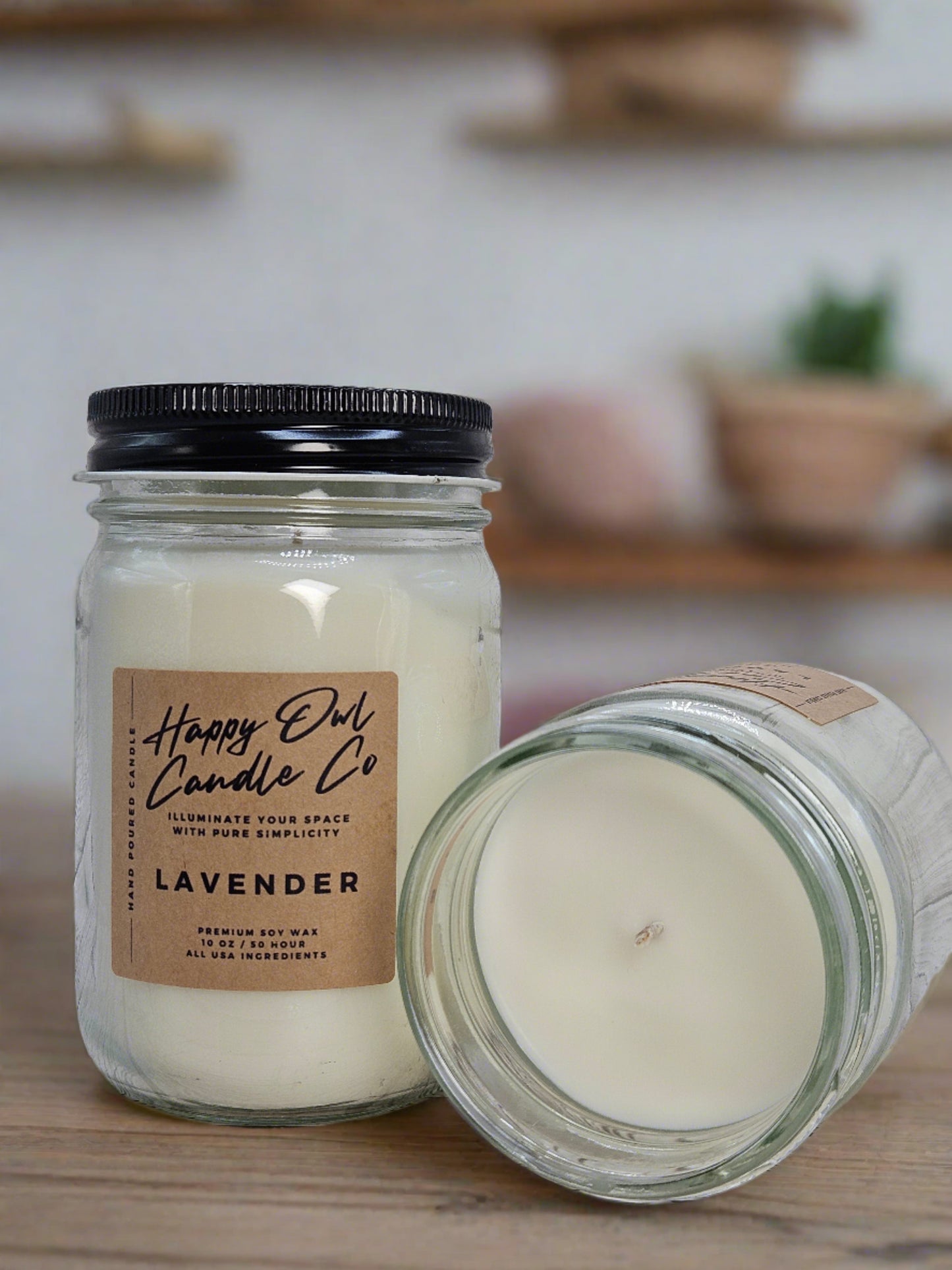 Classic Lavender 100% Soy Candle 10 oz. Small Batch | USA Ingredients